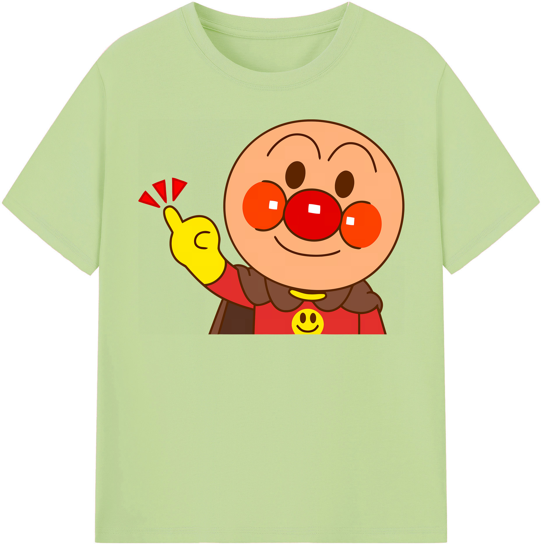 （画像用） アンパンマン Anpanman 綿100％半袖Tシャツ（フロントプリント）